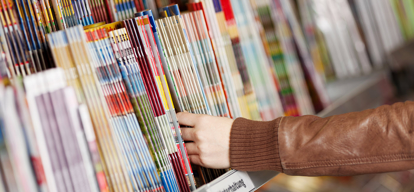 Periodicals at a newsstand!''