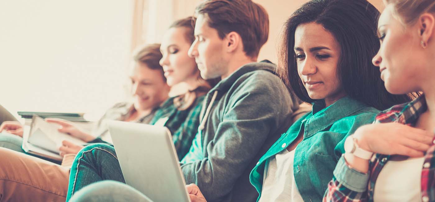 Teens on laptops.!''