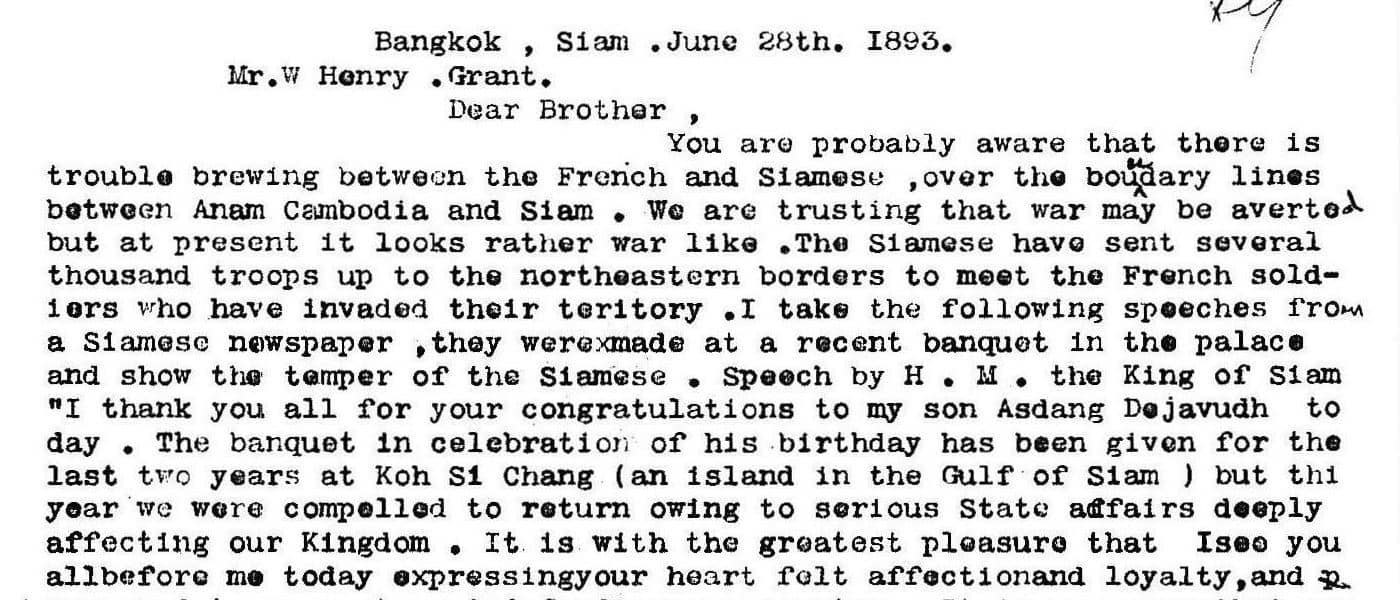 Thailand (Siam), 1840 - 1910, Incoming, Siam Letters, 1893 - 1895, Volume 10. 1893 - 1895. MS Evangelism in Thailand: Correspondence of the Board of Foreign Missions, 1840-1910. Presbyterian Historical Society. Archives Unbound, link.gale.com/apps/doc/SC5112596448/GDSC?u=asiademo&sid=bookmark-GDSC&xid=c9377a52&pg=99.!''