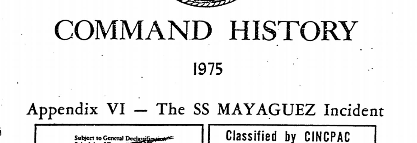 [Cambodia] The SS Mayaguez Incident!''