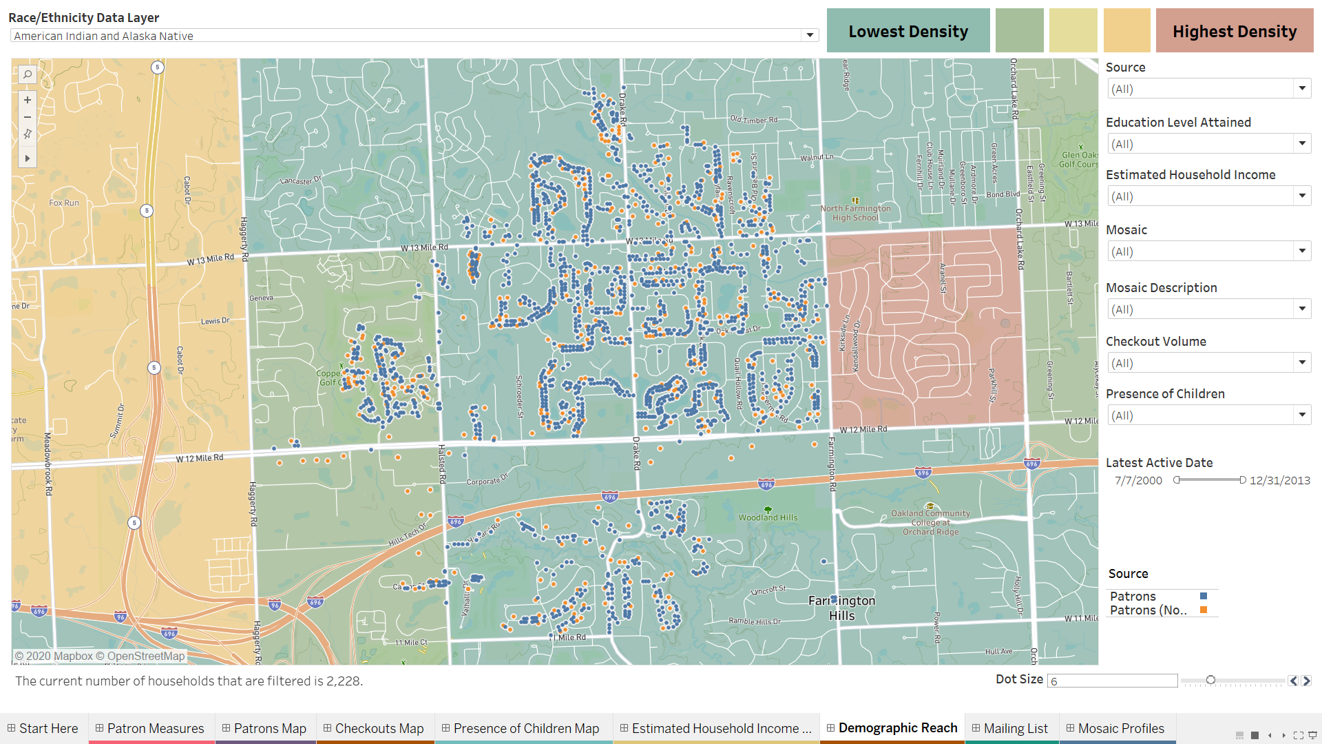 Library Households map