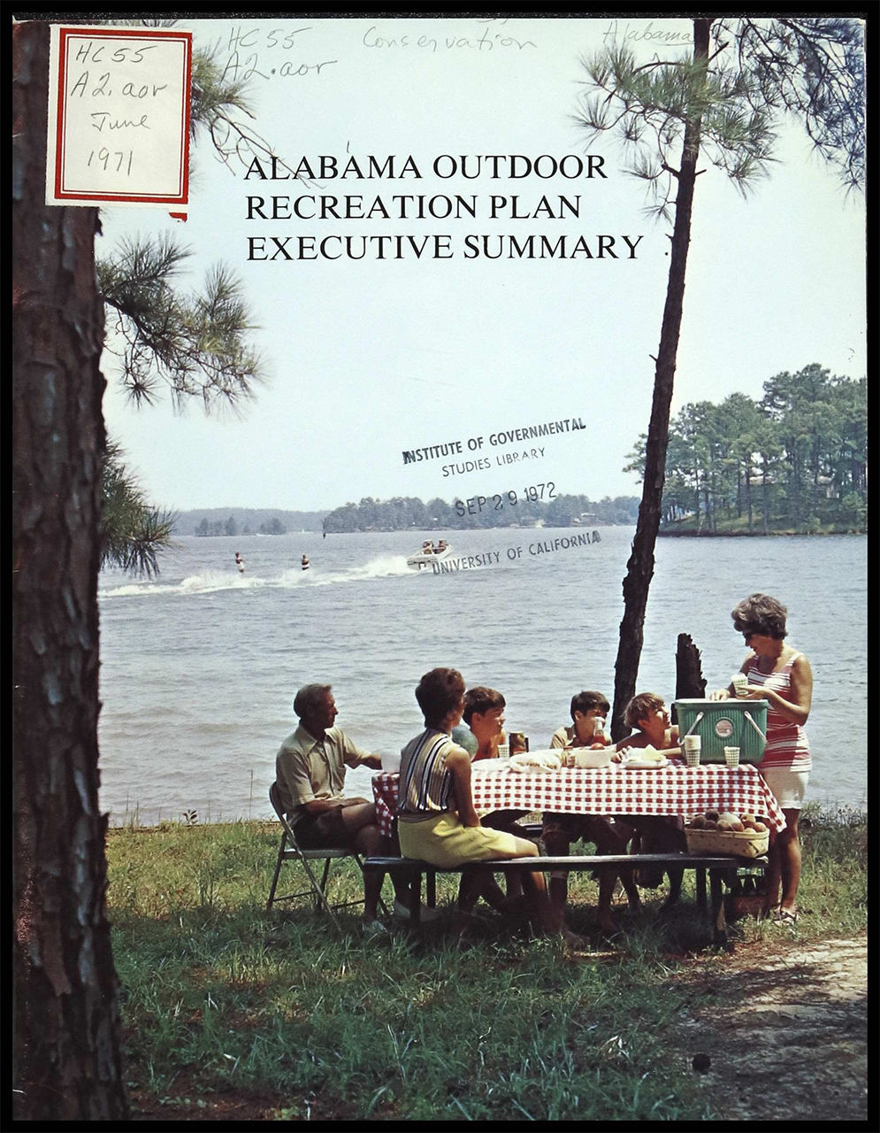 Alabama Outdoor Recreation Plan Executive Summary. Alabama Department of Conservation, June 1971.